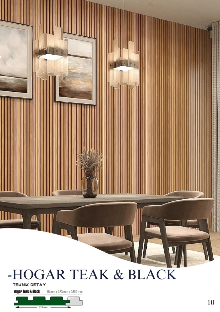 Quıck Wall Panel Hogar Teak Black