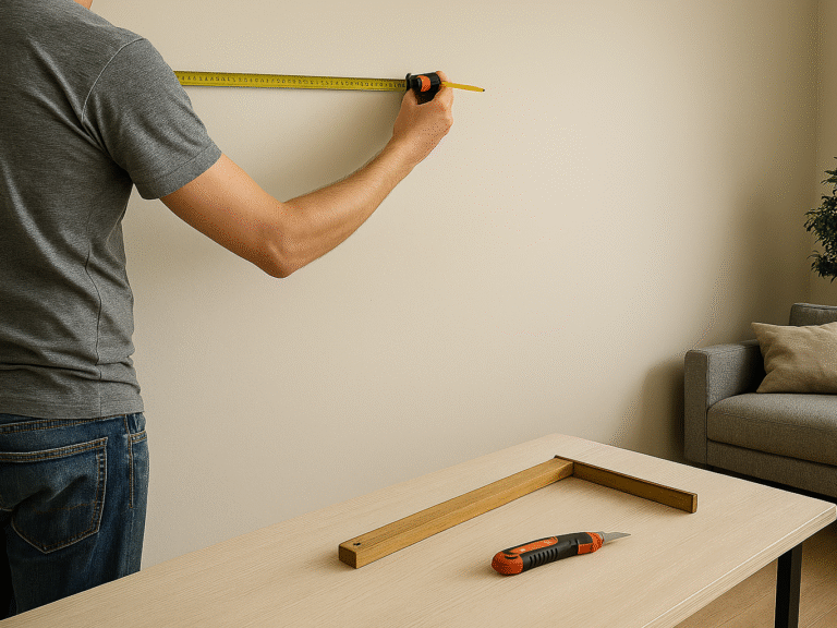 Akustik duvar paneli ölçü ve kesim planlama uygulaması slat wall panel montaj hazırlığı