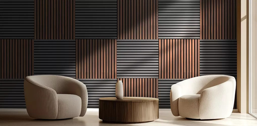 Decorative acoustic wall panels modern living room wall application