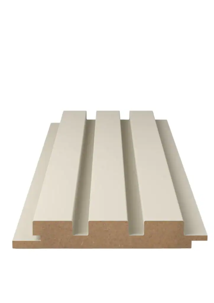 QWP Kurna MDF wall panel with light beige grooved finish