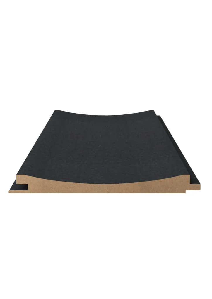 QWP-D Black Gray Dante Collection koyu gri kavisli MDF duvar paneli