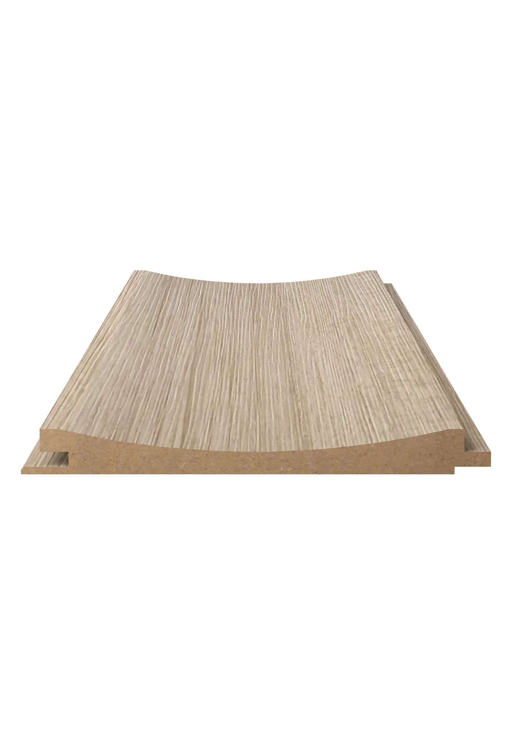 QWP-D Flue Teak Dante Collection açık tik ahşap desenli kavisli MDF duvar paneli