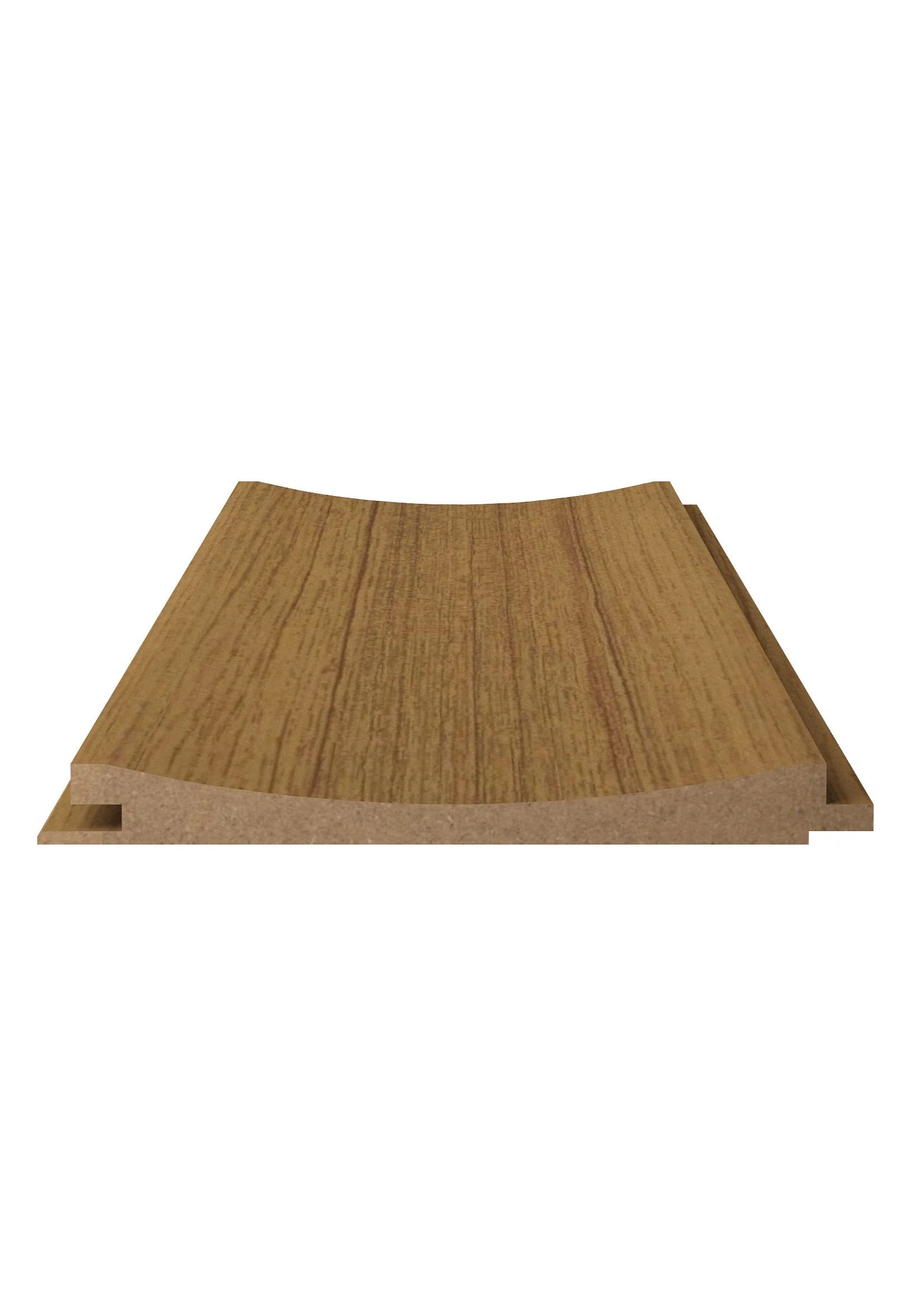 QWP-D Teak Dante Collection doğal tik ahşap desenli kavisli MDF duvar paneli