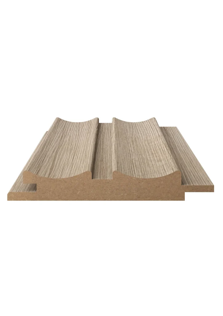 Doric Collection Flue Teak light wood effect MDF wall panel