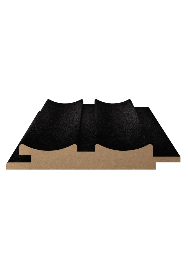 Doric Collection Vanta black MDF wall panel